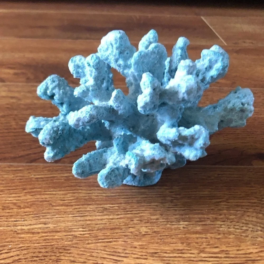 Blue resin coral decor